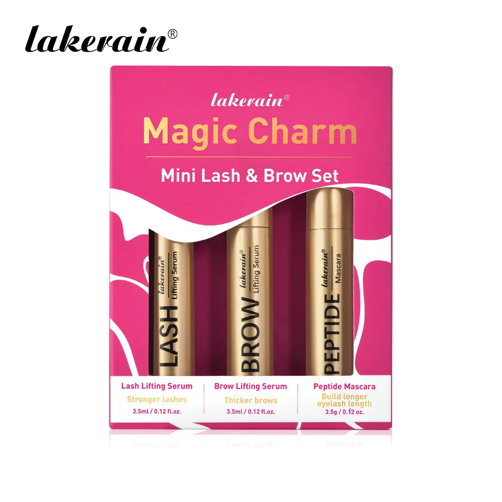 Lakerain Peptide Lash & Brow Serum Mascara Kit | 3-Piece Set