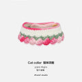 Pet Cat Dog Rabbit Pure Handmade Knitted Gradient Scarf Collar Saliva