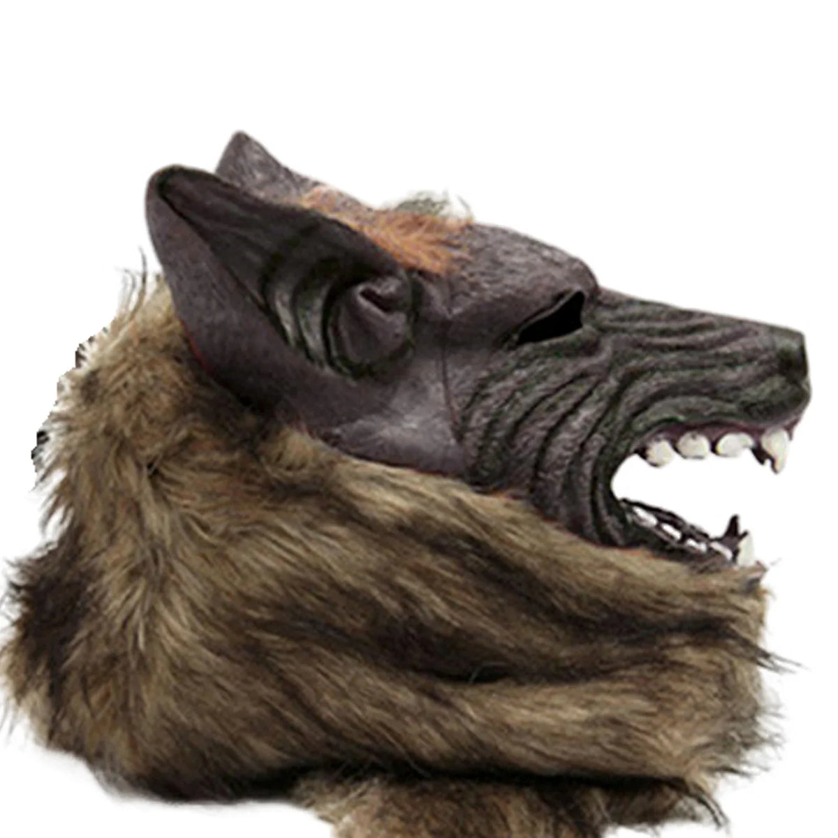 Halloween Wolf Mask & Plush Gloves Cosplay Costume Set