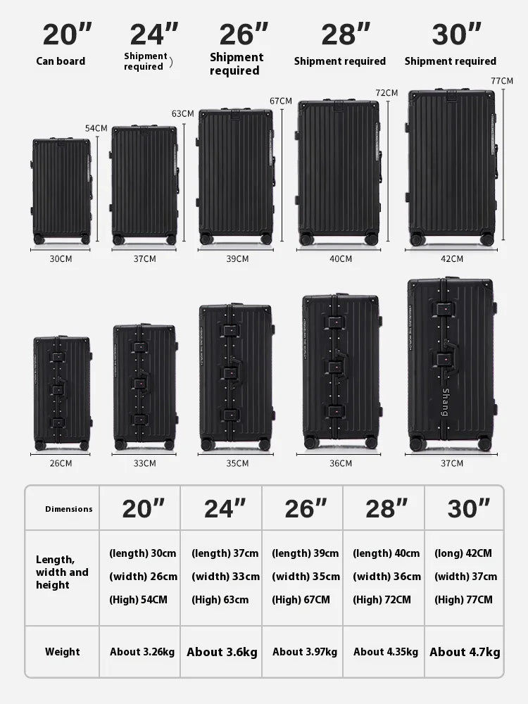 Hard Shell Spinner Suitcase | 20–30 Inch Rolling Travel Luggage