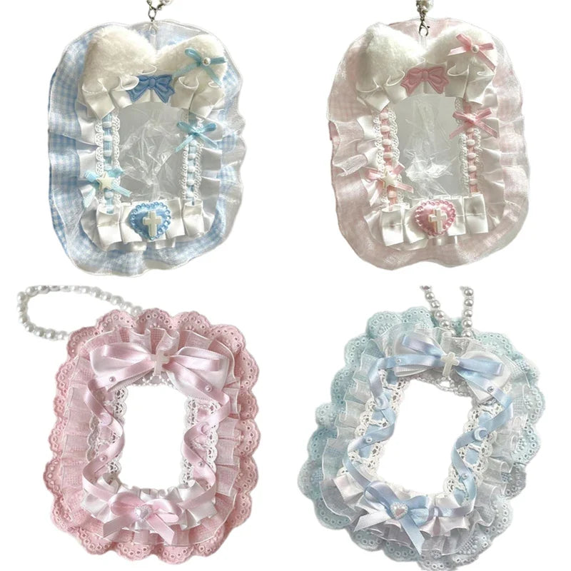 Kawaii Kpop Photocard Holder – Lolita Lace Bow Display Case