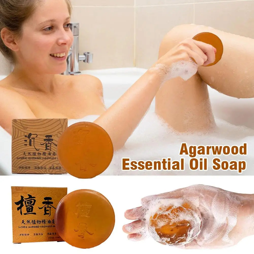 Agarwood Sandalwood Essential Oil Soap 100g – Natural Bar