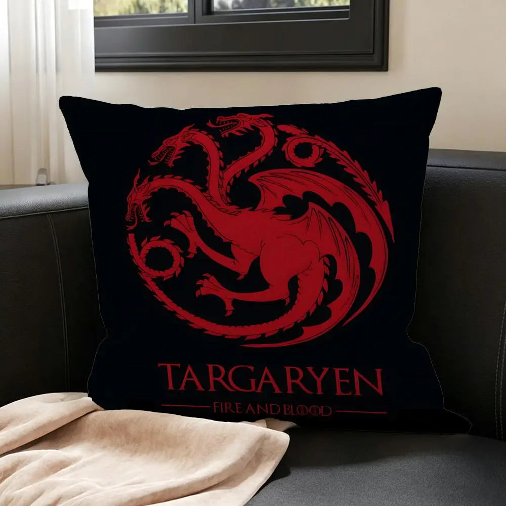 House of Dragon Linen Cushion Cover | Sofa & Bedroom Decor
