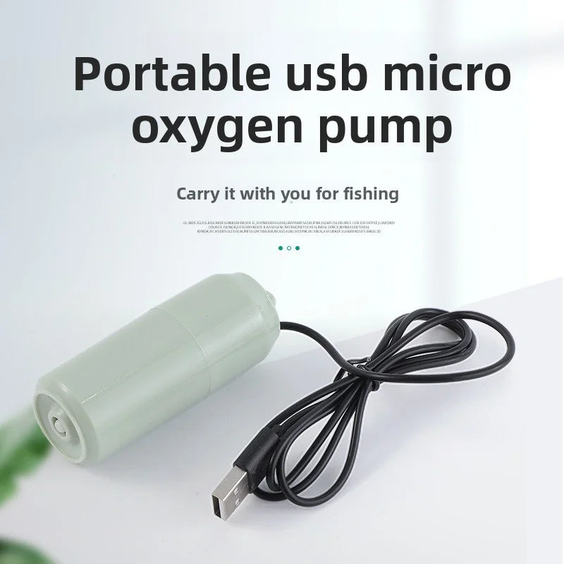 Portable USB Aquarium Air Pump with Air Stone | Fish Tank Aerator