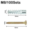Metal Expansion Screws & Anchor Bolts | Carbon Steel 20–100 Sets