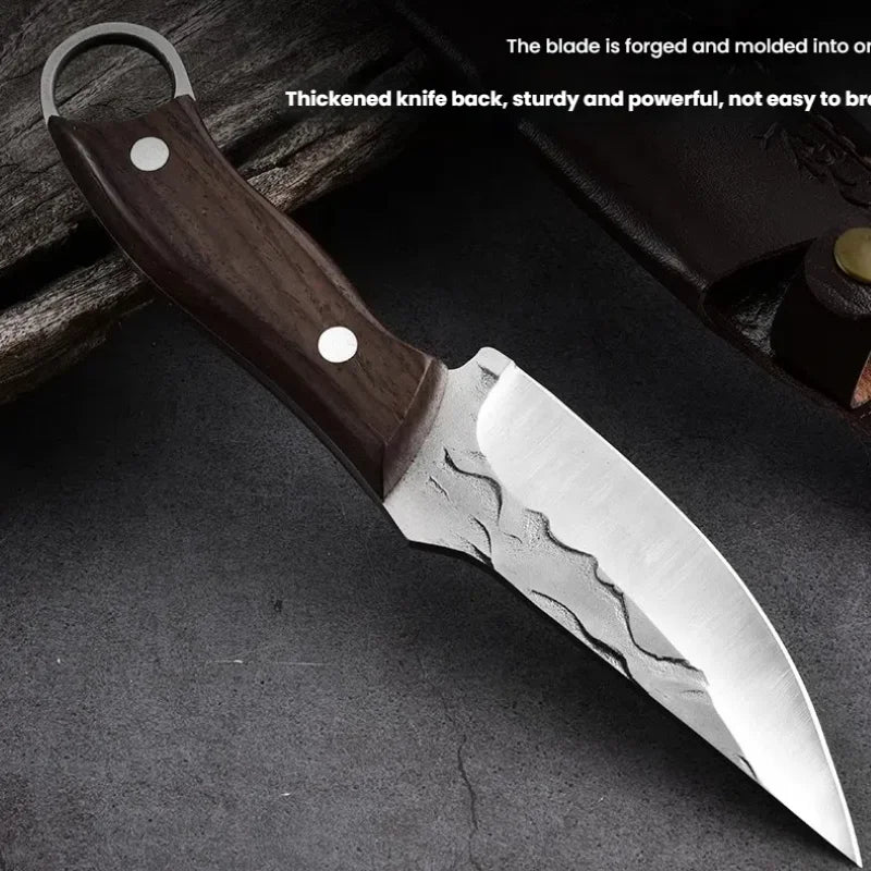 Serbian Boning Knife – Stainless Steel Chef Knife Wood Handle
