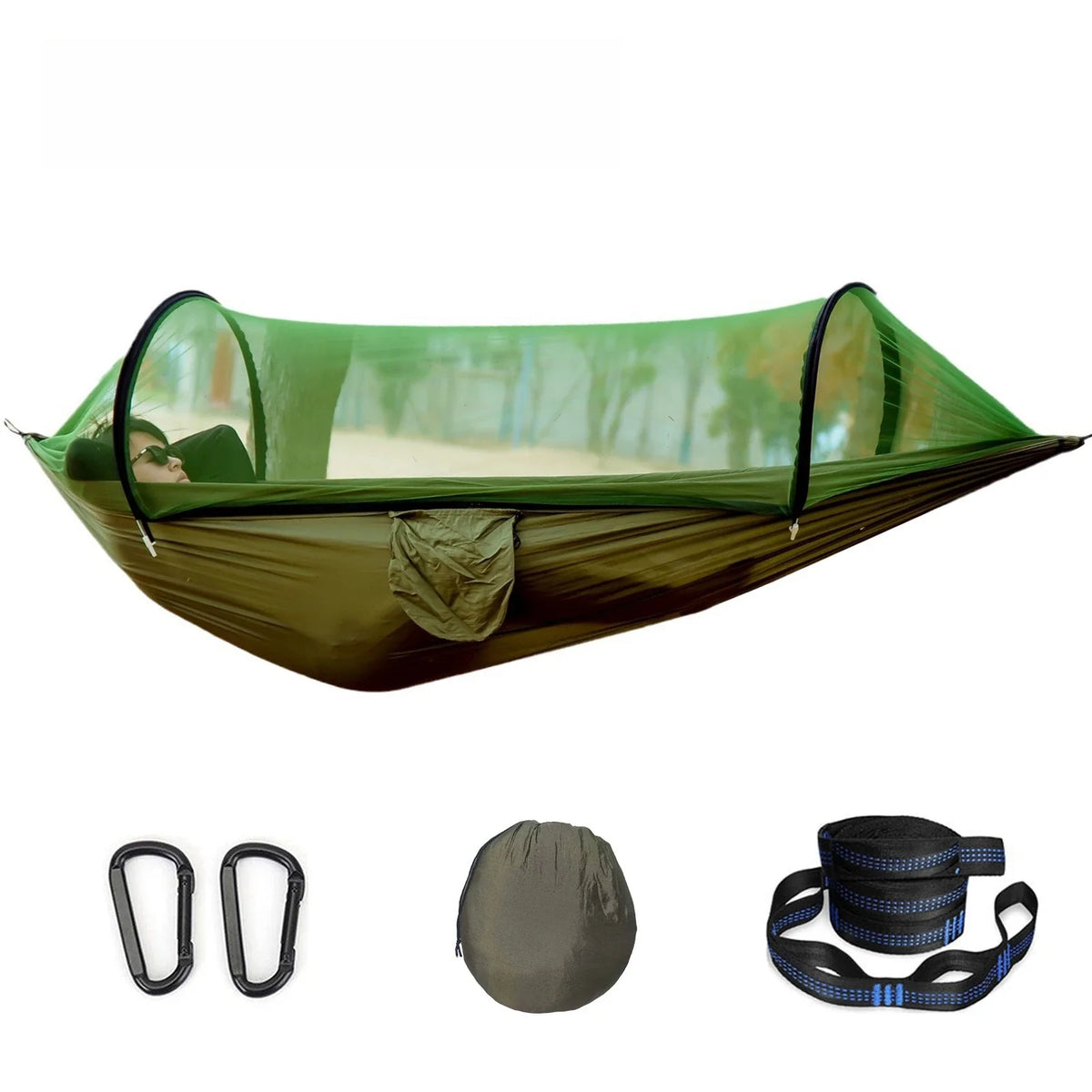 Ultralight Camping Hammock with Mosquito Net | Parachute Nylon