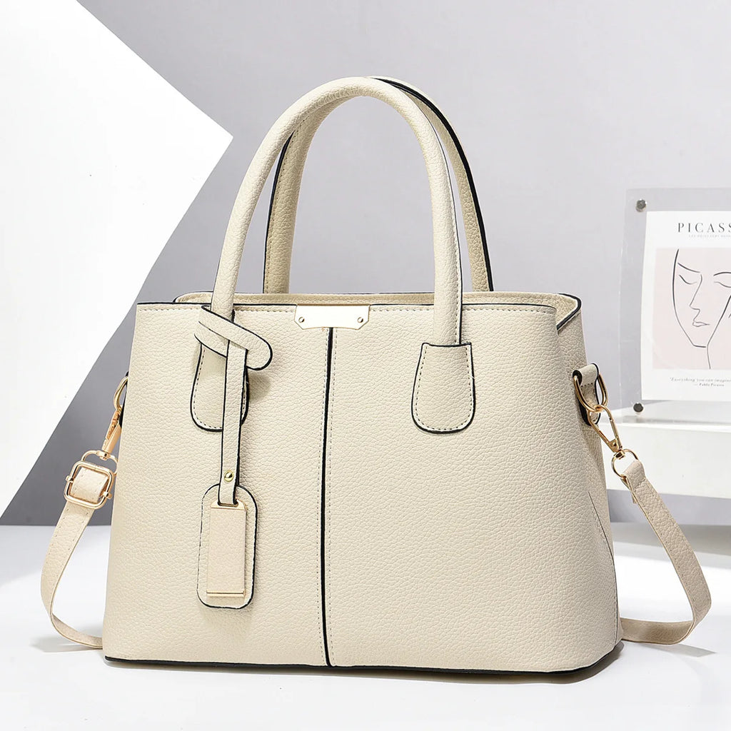 Women's PU Leather Tote Bag – Large Shoulder & Crossbody Purse