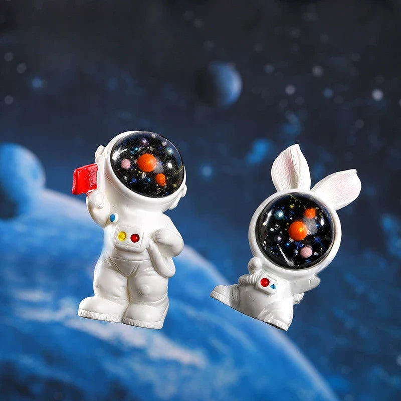 Figurines Miniature Cute Cartoon Astronauts Bunny Micro Landscape