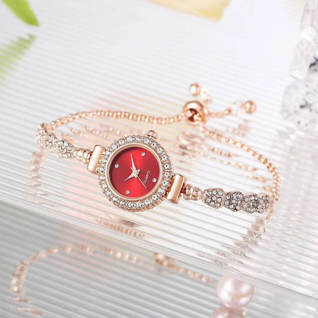 Women's Crystal Bracelet Watch | Chain Link Bangle Analog Watch
