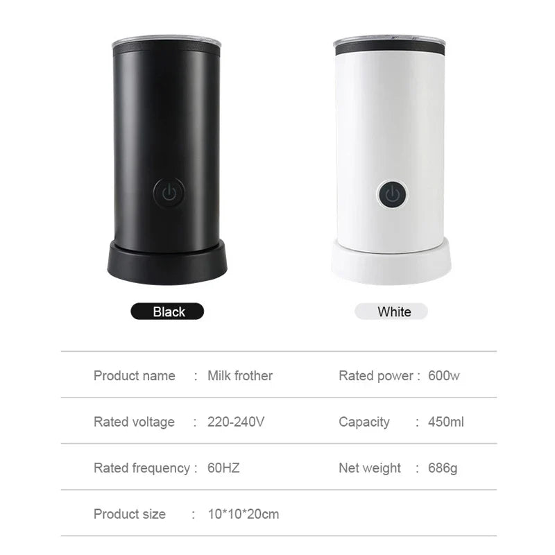 GUOHE Electric Milk Frother – Hot & Cold Foam | Latte Maker