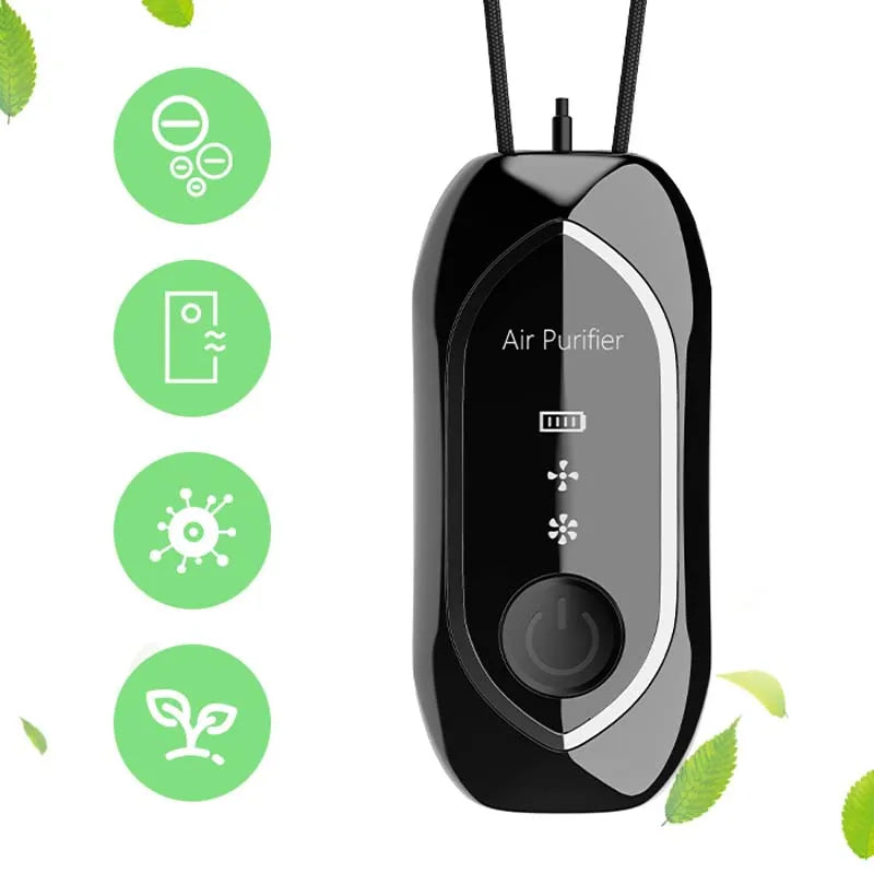 Portable Neck Air Purifier Necklace | Wearable Personal Purifier