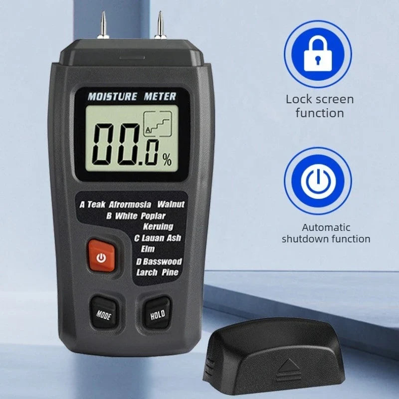 MT10 Wood Moisture Meter – Digital Hygrometer & Wall Detector