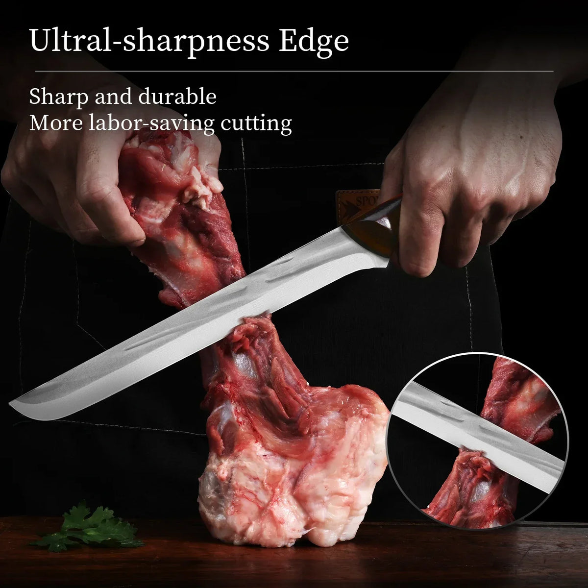PLYS Stainless Steel Ham & Utility Kitchen Knife – 21cm