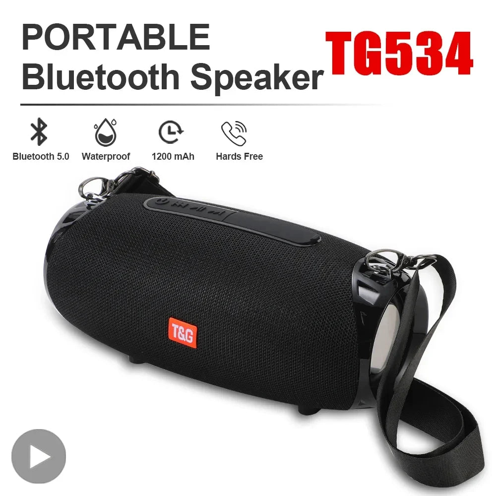 T&G TG534 Portable Bluetooth 5.3 Speaker 10W Bass FM Radio