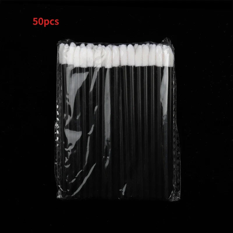 50-Pack Disposable Eyeliner Brushes – Precision Lip & Eye Makeup