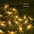 LED Solar Dragonfly Light String Battery Box Garden Courtyard
