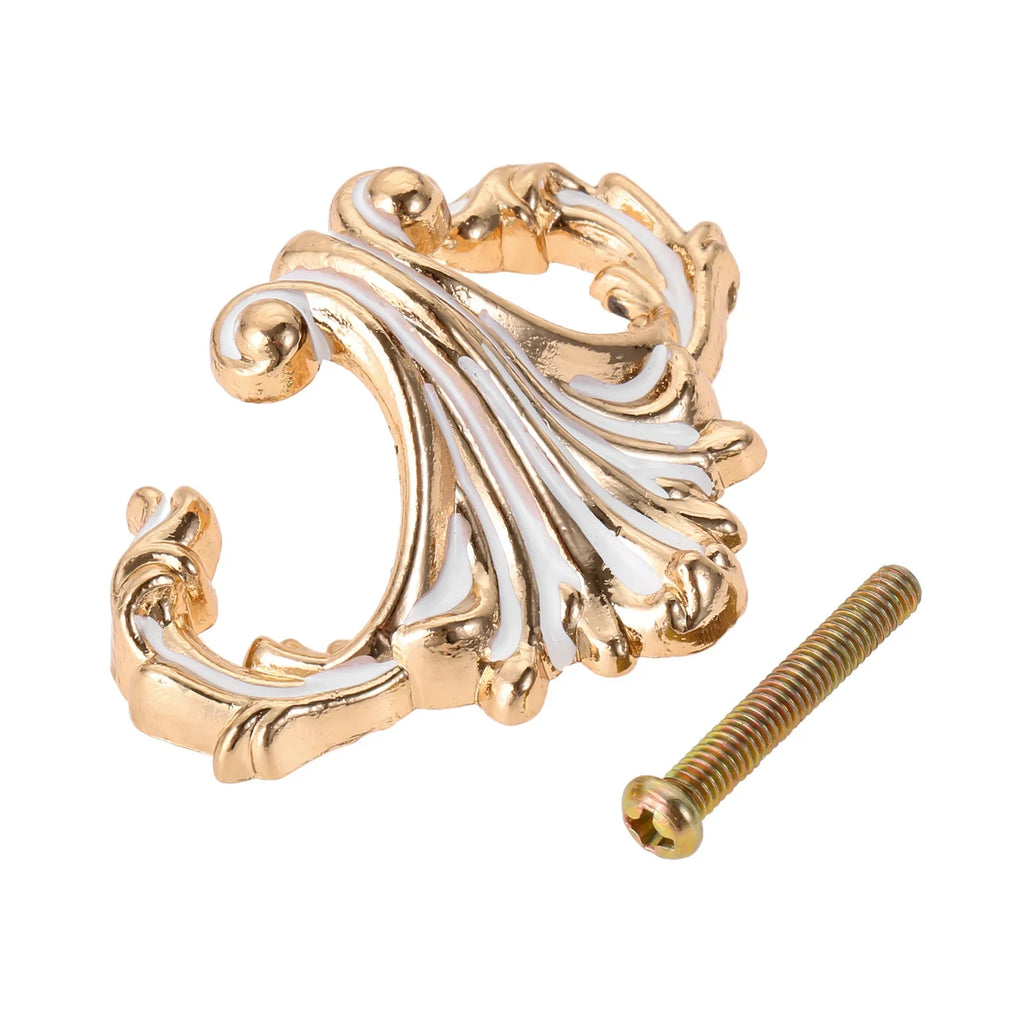 Antique White Gold Cabinet Knob – Zinc Alloy Single Hole Pull Handle