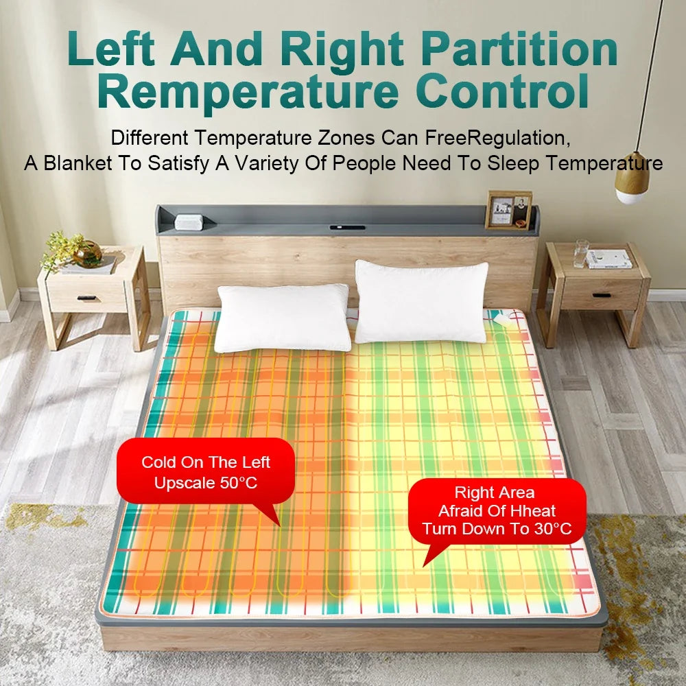 Electric Heated Blanket Thermal Mat | 3 Sizes & Dual Control