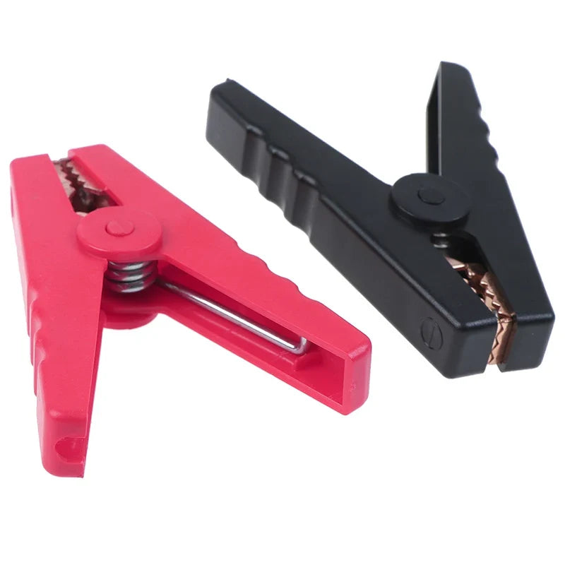 2Pcs 100A Alligator Clips – Insulated Car Battery Charger Clamps