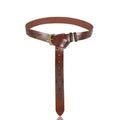 UYEE Larp Viking Knight Belt Retro Copper Coin Leather Waist Bag Role
