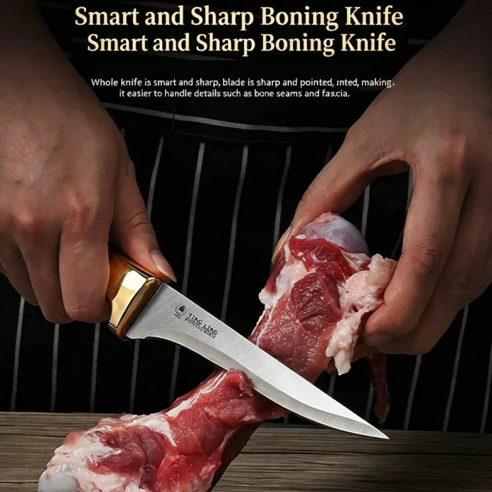 PLYS Boning Knife – Sharp Stainless Steel Butcher Kitchen Knife