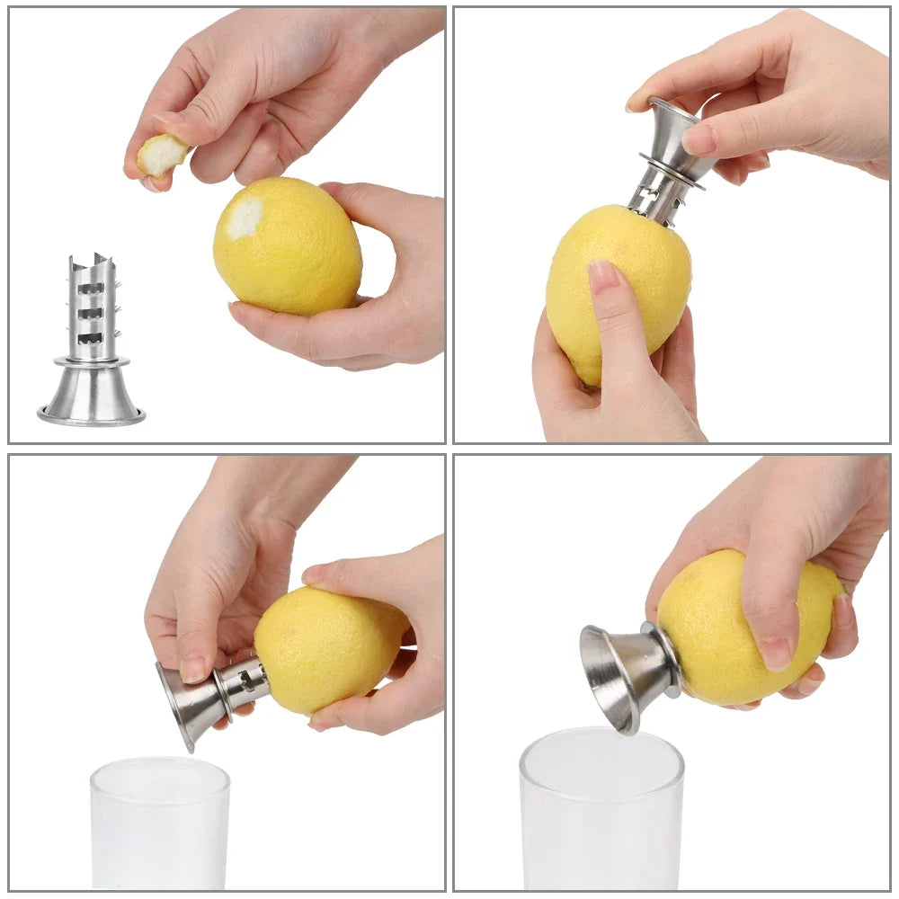 Manual Stainless Steel Citrus Squeezer – Lemon, Lime & Orange