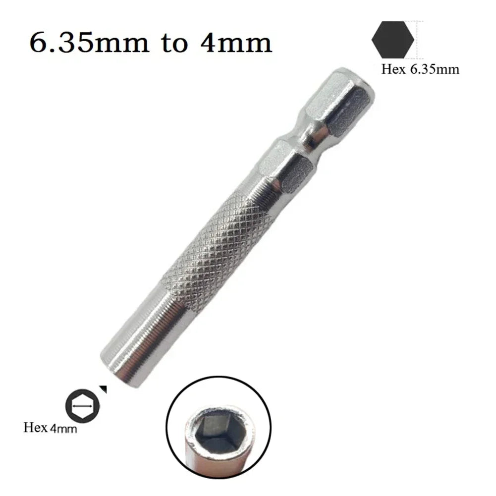 2-Pack 6.35mm to 4mm Magnetic Hex Bit Adapter – Screwdriver