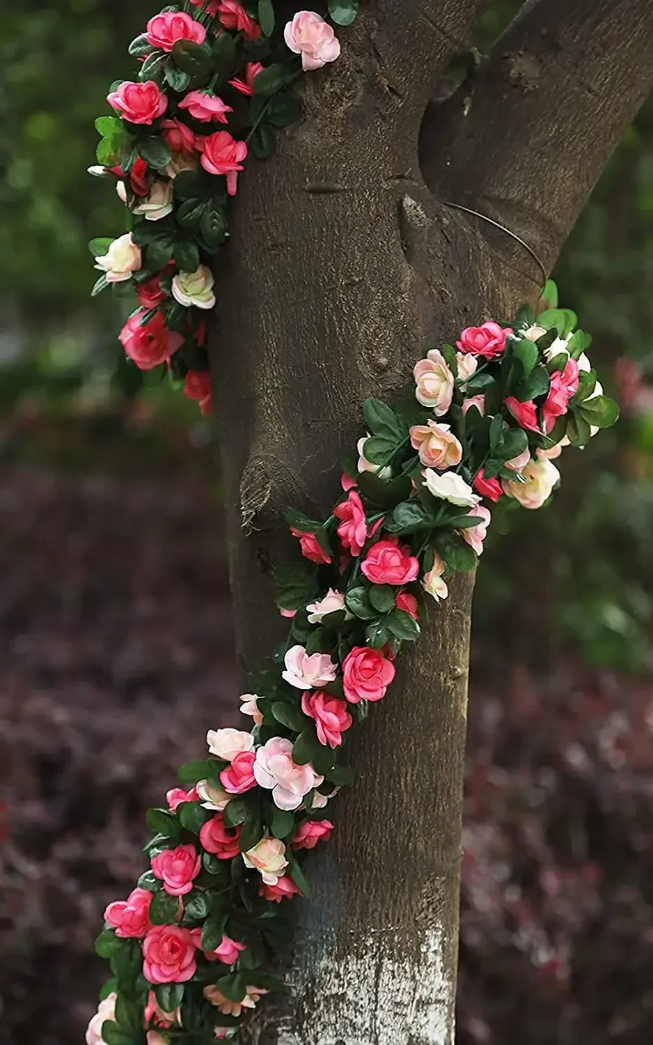 Artificial Silk Rose Vine Garland | Wedding & Home Wall Decor