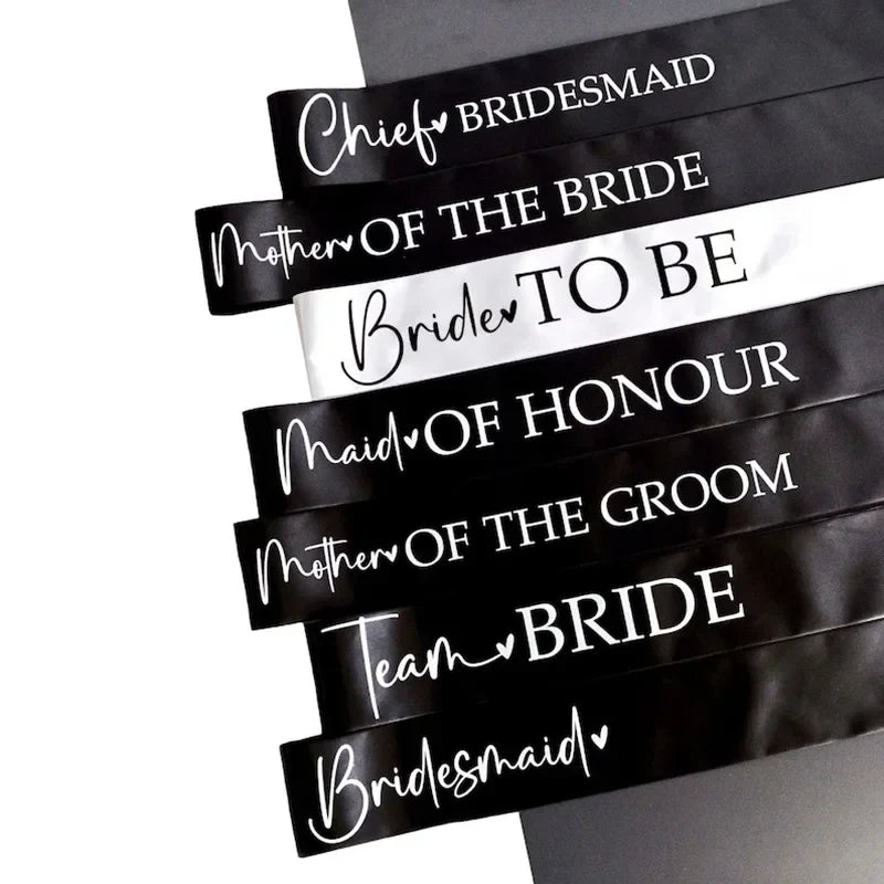 Bridal Party Sash | Bride, Bridesmaid, Maid of Honor & More