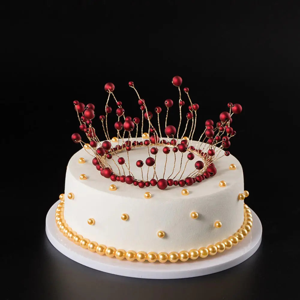 Rhinestone Crown Baking Cake Topper Headwear Decoration Children's