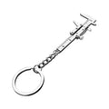 Mini Vernier Caliper Keychain – Stainless Steel Novelty Pendant