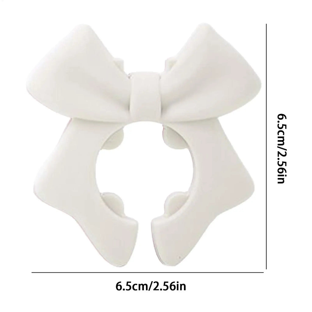 Spoon Holder Pot Silicone Utensil Bowknot Shape Ladle Rest Non-slip