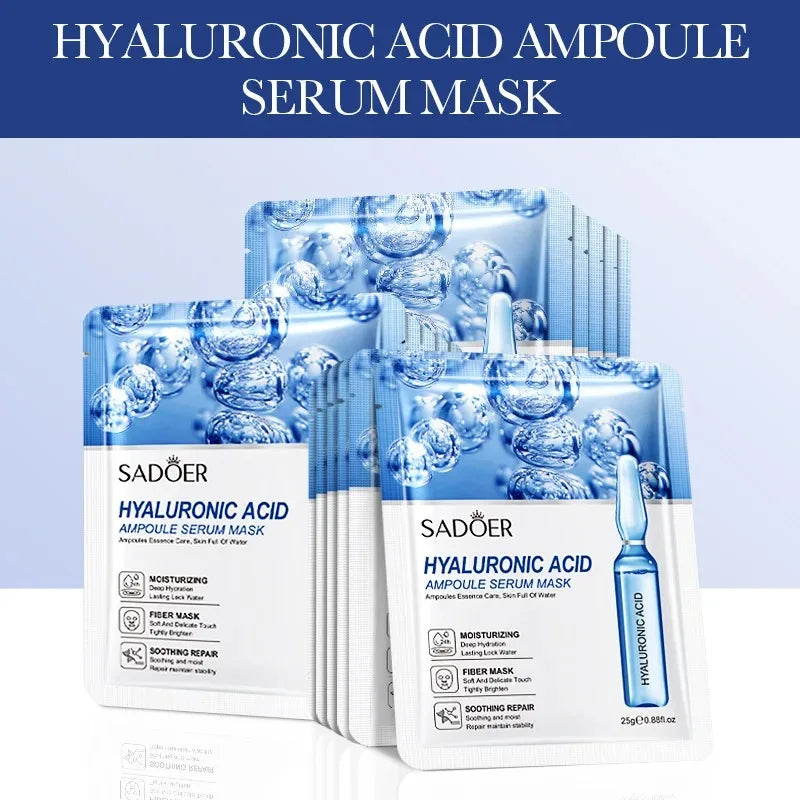 SADOER 24K Gold Vitamin C Hyaluronic Acid Facial Masks Face