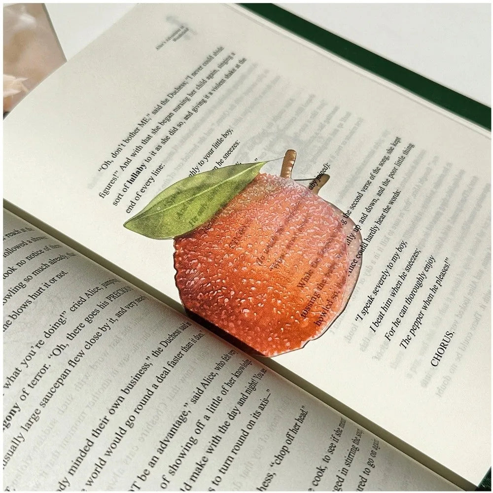 Fruit-Shaped Transparent Acrylic Bookmarks | Cute Reading Gift