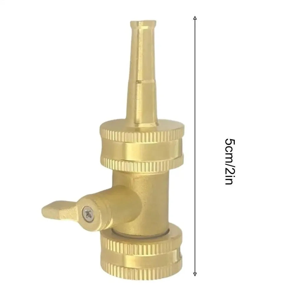Brass Garden Hose Nozzle – Adjustable Rust-Resistant Sprayer