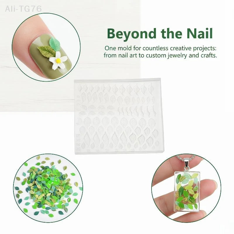3D Miniature Leaf Silicone Mold – Polymer Clay & Resin Crafts