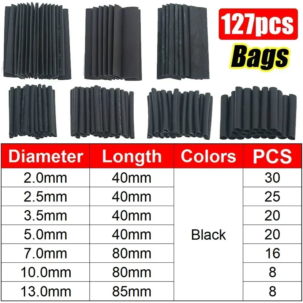 2:1 Heat Shrink Tubing Set – Multi-Color Wire & Cable Sleeves