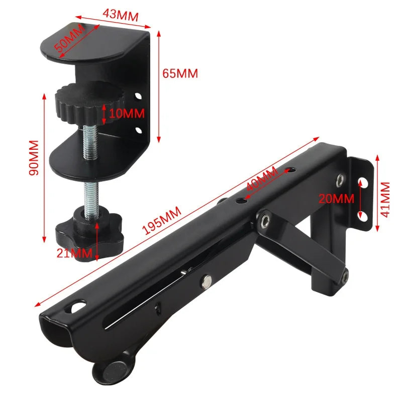 2-Pack Folding Triangle Desk Extension Brackets – Heavy Duty