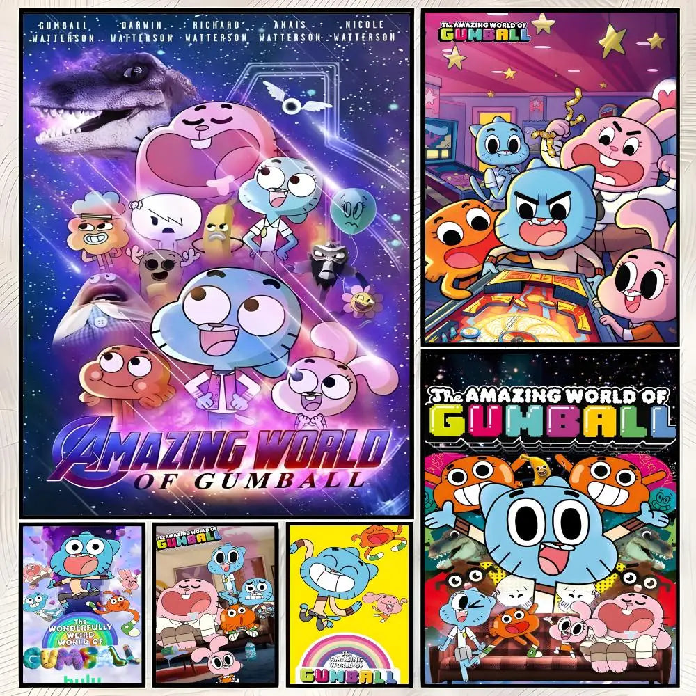 Amazing World of Gumball Self-Stick HD PVC Wall Poster