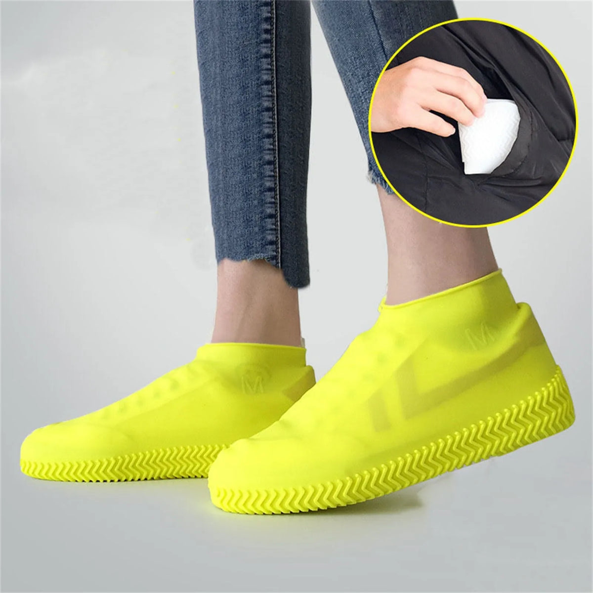 Silicone Waterproof Rain Shoe Covers | Reusable Non-Slip Overshoes