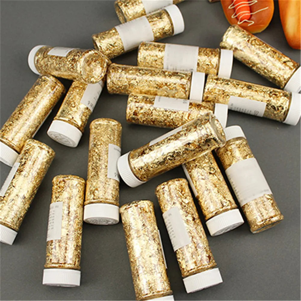 Imitation Gold Silver Copper Foil Flakes – Nail Art & Gilding