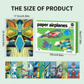 12-Pattern Paper Airplane Book | STEM Craft Kit for Kids & Adults