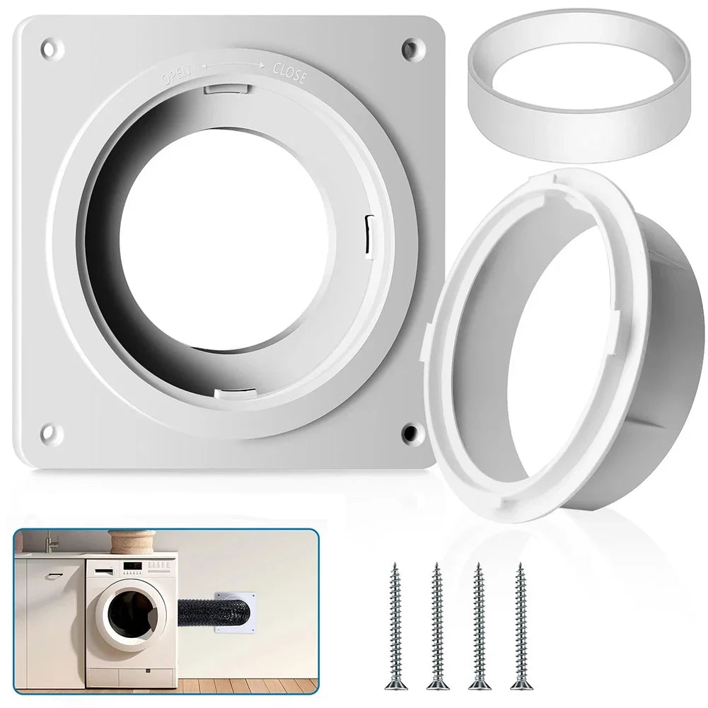 4-Inch Dryer Vent Connector Kit – Twist-Lock Wall Plate