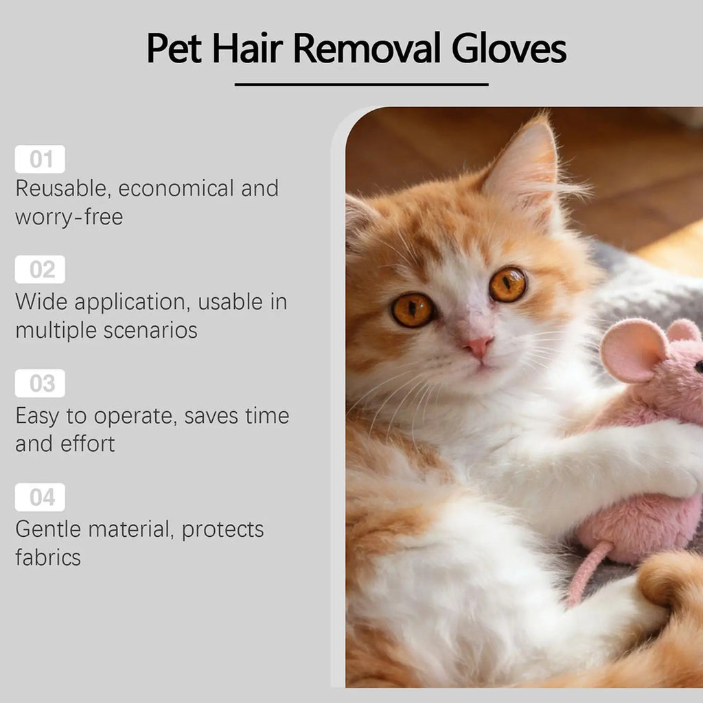 Electrostatic Pet Hair Removal Glove – Dogs & Cats