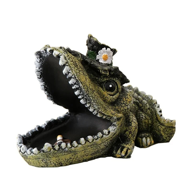 Animal Ashtray – Frog Turtle Crocodile Resin Garden Decor