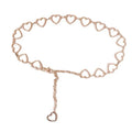Women's Heart Shaped Metal Waist Chain Belt – Gold & Silver