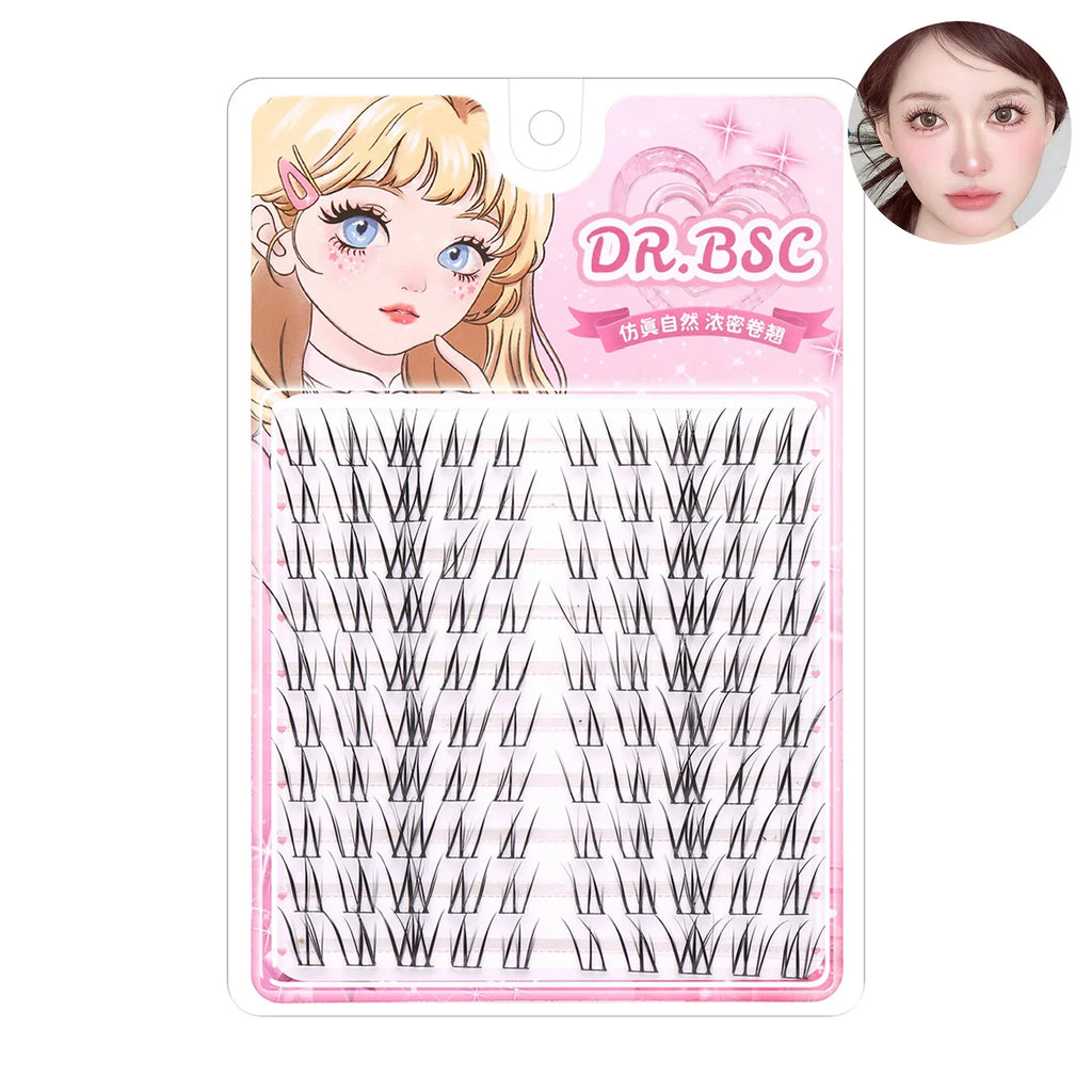 Korean Style Cluster False Lashes 7-12mm C Curl | Fluffy Lash Kit
