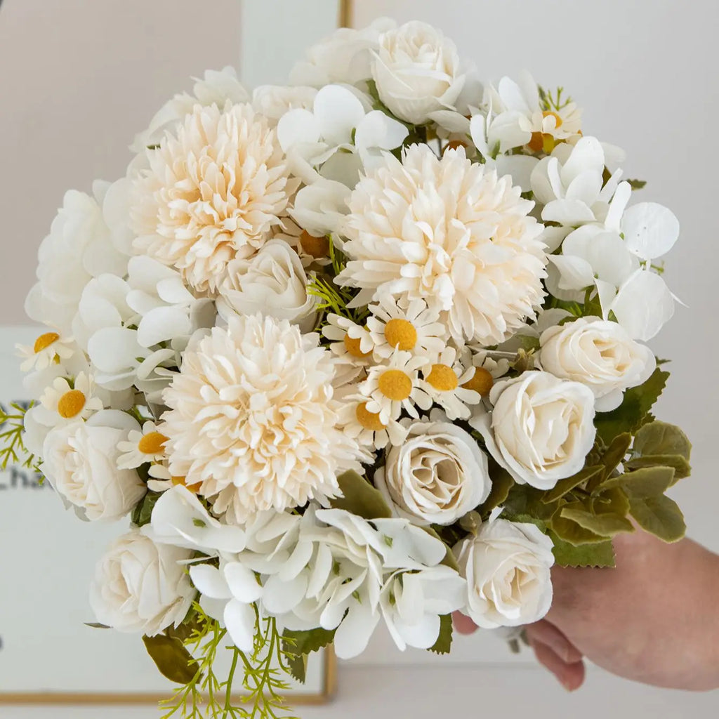 Artificial Chamomile Hydrangea Bouquet – Wedding & Home Décor