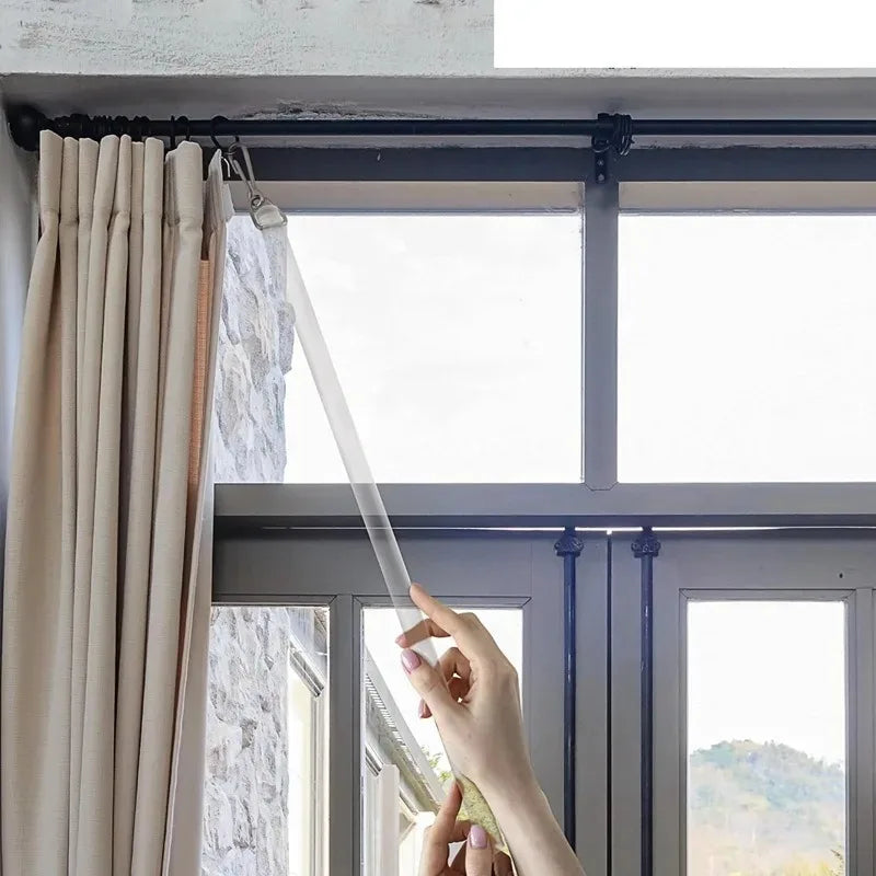2-Pack Curtain Pull Wand with Hook – Drapery Opening & Closing Rod